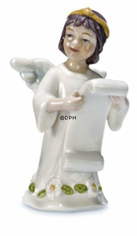 Engel mit Musikpapier, Royal Copenhagen Figur Nr. 414