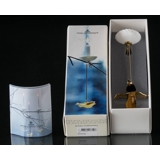 Kerzenhalter, rot vergoldet, Vogel