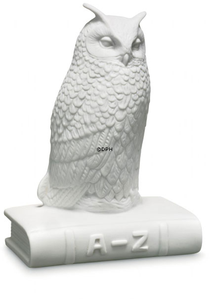 Studenteneule, weiße Royal Copenhagen Vogelfigur Nr. 431