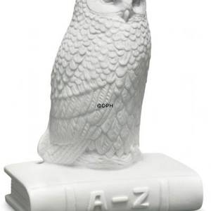 Studenteneule, weiße Royal Copenhagen Vogelfigur | Nr. 1249431 | DPH Trading