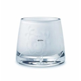 Glasteelichthalter mit Musselmalet Dekoration in Relief, Opal, Royal Copenhagen nr. 491