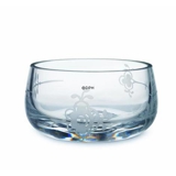 Glasschale mit Musselmalet Dekoration in Relief, klar, Royal Copenhagen Nr. 493