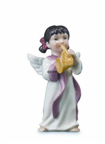 Jährliche Engel 2008, Mädchen mit Horn, Bing & Gröndahl