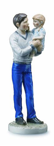 Vater mit Mädchen auf dem Arm, Royal Copenhagen Figur Nr. 547