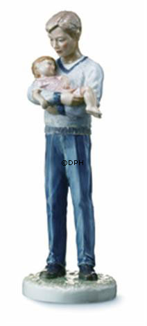 Vater mit schlafendem Mädchen, Royal Copenhagen Figur Nr. 548