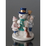 Clara & Peter mit Schneemann, Royal Copenhagen Figur Nr. 550