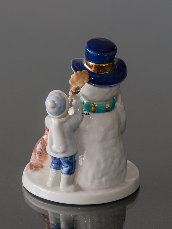 Clara & Peter mit Schneemann, Royal Copenhagen Figur Nr. 550