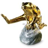 Goldfrosch sitzend auf Stein, Royal Copenhagen Figur