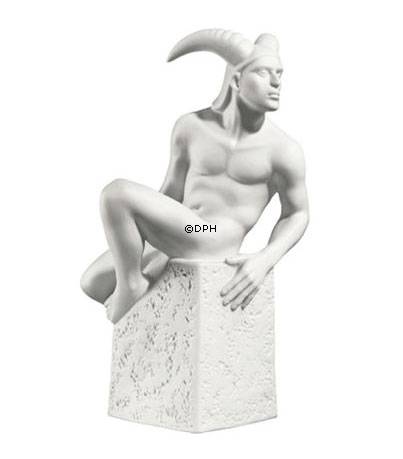 Alt Sternzeichen, Steinbock (21. Dezember bis 19. Januar), männlich, Royal Copenhagen Figur Nr. 1249610 (Ausgelaufenes Modell)