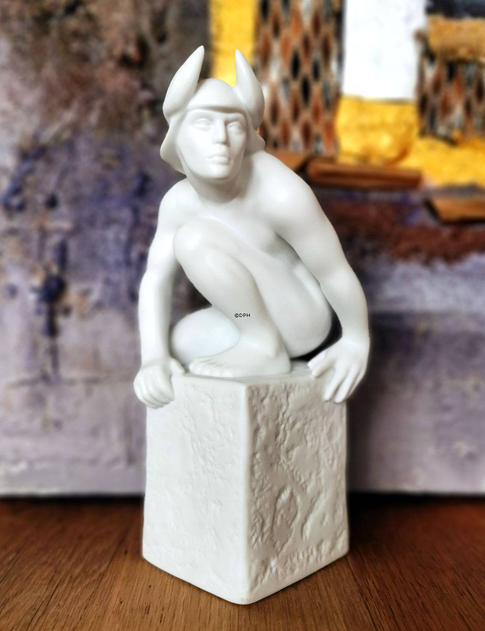 Alt Sternzeichenfiguren, Skorpion (24. Oktober bis 22. November), männlich, Royal Copenhagen Figur Nr. 1249620 (Ausgelaufenes Modell)