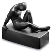Perfectio Skulptur des Mann, Royal Copenhagen Figur, schwarz