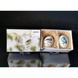 Osterei mit Vergissmeinnicht / Kohlmeise, 2er Set, Royal Copenhagen Osterei 2009