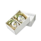 Osterei mit Vergissmeinnicht / Kohlmeise, 2er Set, Royal Copenhagen Osterei 2009