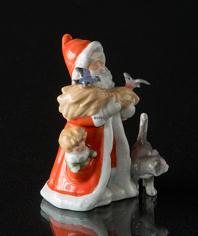 Der jährliche Weihnachtsmann 2010, Weihnachtsmann mit Katze, Royal Copenhagen