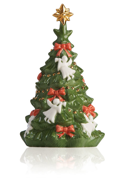 Der jährliche Weihnachtsbaum 2010, mit Ornamenten und einem goldenen Stern