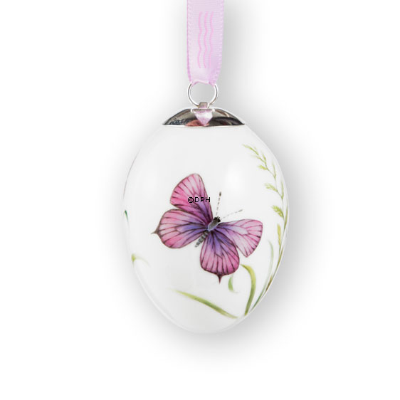 Osterei mit lila Schmetterling, Royal Copenhagen Osterei 2014