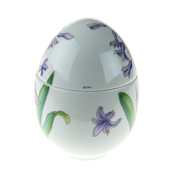 Osterei, bonbonniere stehend mit Hyazinthe, Royal Copenhagen Osterei 2014
