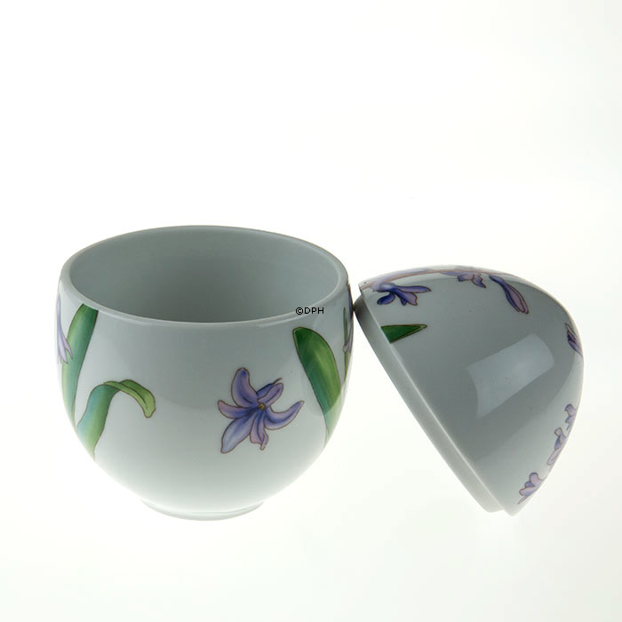 Osterei, bonbonniere stehend mit Hyazinthe, Royal Copenhagen Osterei 2014