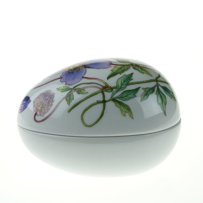 Osterei, bonbonniere liegend mit Klematis, Royal Copenhagen Osterei 2014