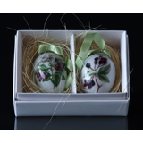 Porzellanei mit Zweigen, 2 Stück Royal Copenhagen Osterei 2015