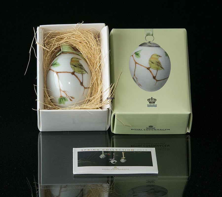 Osterei mit Gelbspötter, Royal Copenhagen Osterei 2018