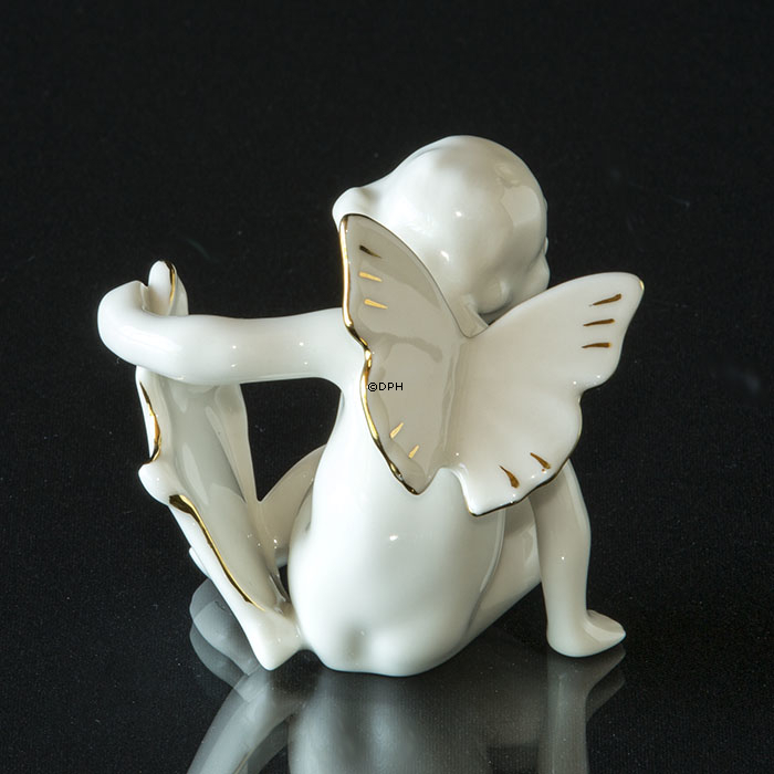 Royal Copenhagen Christmas Charm, Engel mit Schild