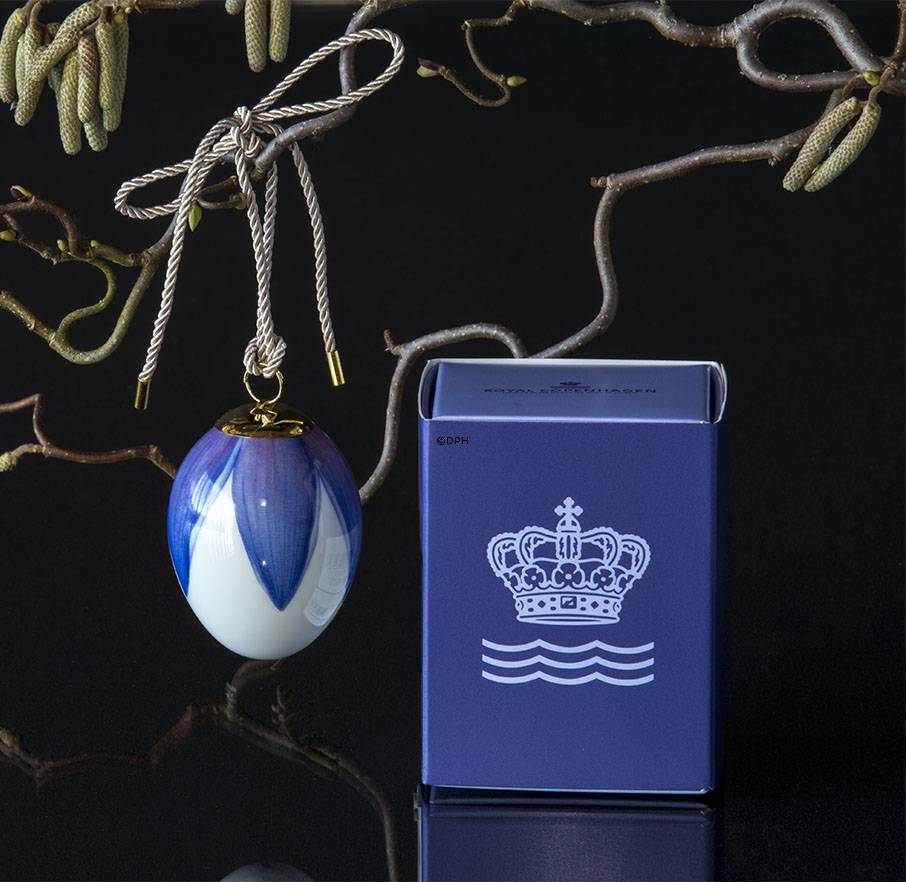 Osterei mit Waldreben Blätter, Royal Copenhagen Osterei 2019