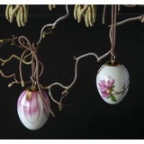 Osterei mit Magnolie und Magnolie Blätter, 2 Stück, Royal Copenhagen Osterei 2019