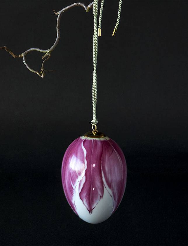 Osterei mit Tulpen, groß, Royal Copenhagen Osterei 2019