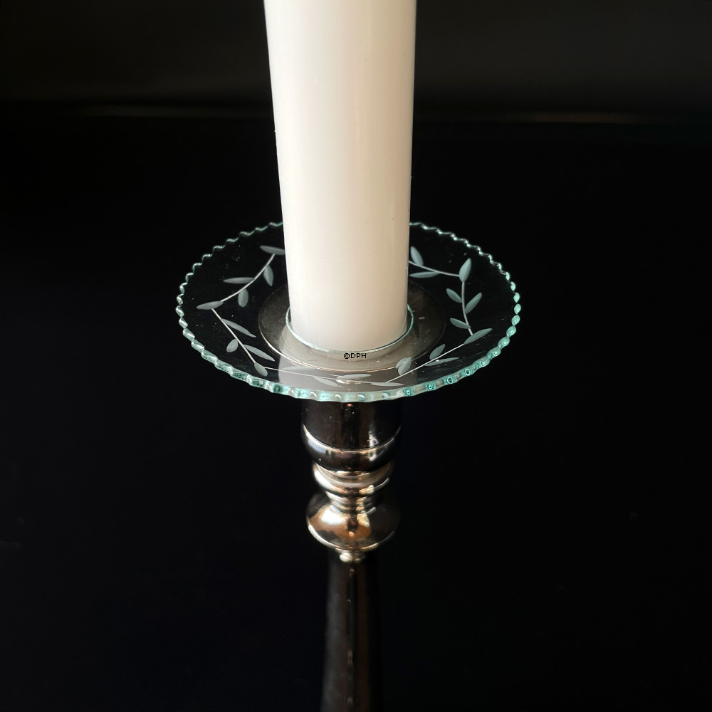 Glas Kerzenmanschette, geschliffenes Glas, Ø 6,8 cm (Innenloch 2,5 cm)