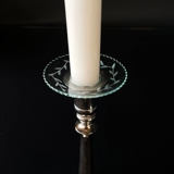 Glas Kerzenmanschette, geschliffenes Glas, Ø 6,8 cm (Innenloch 2,5 cm)