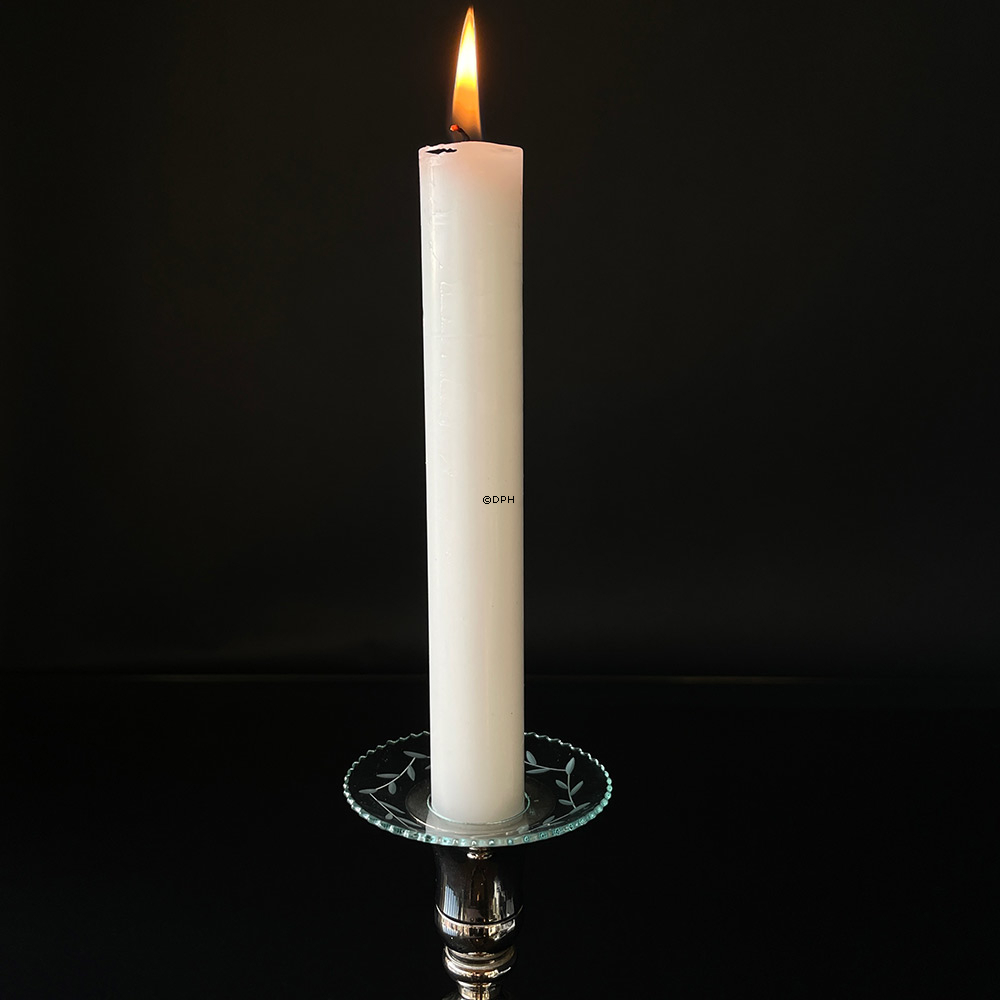 Glas Kerzenmanschette, geschliffenes Glas, Ø 6,8 cm (Innenloch 2,5 cm)