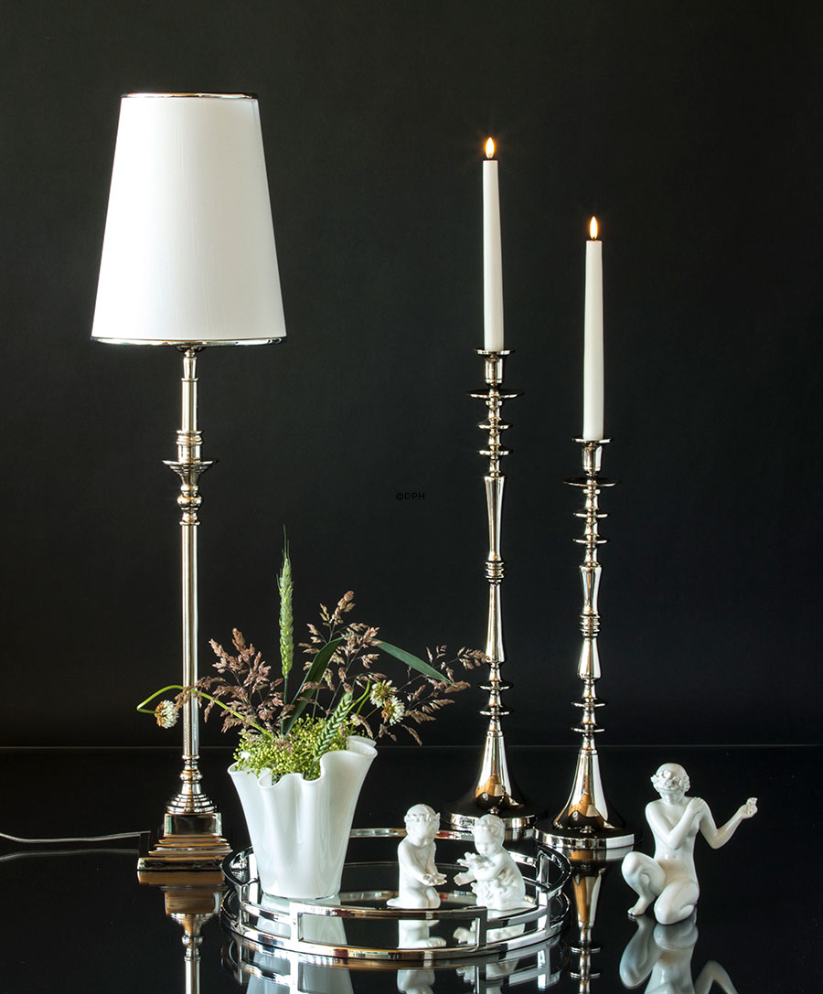 Kerzenhalter Silber Finish 57 cm, Groß