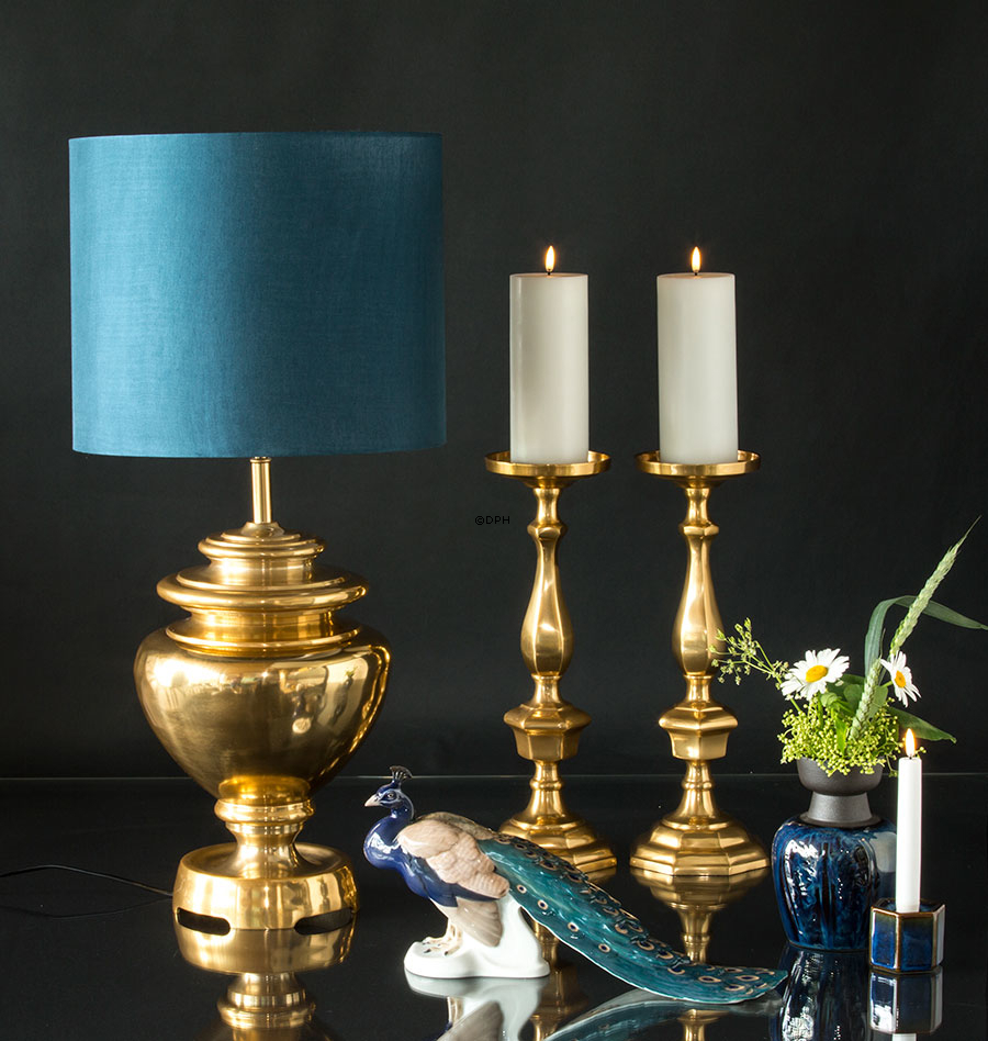 Kerzenhalter mattes Messingfinish 42 cm, Klein