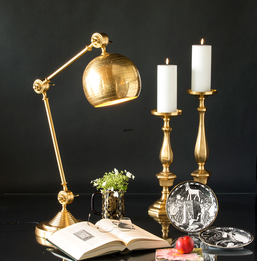 Kerzenhalter mattes Messingfinish 42 cm, Klein