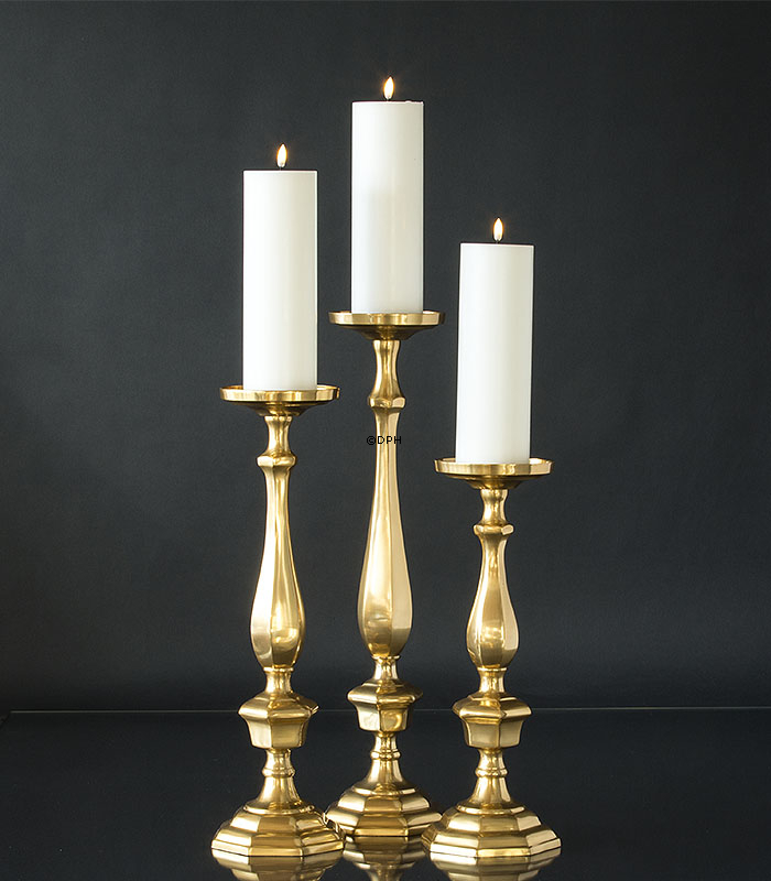 Kerzenhalter Mattes Messingfinish 50 cm, Medium