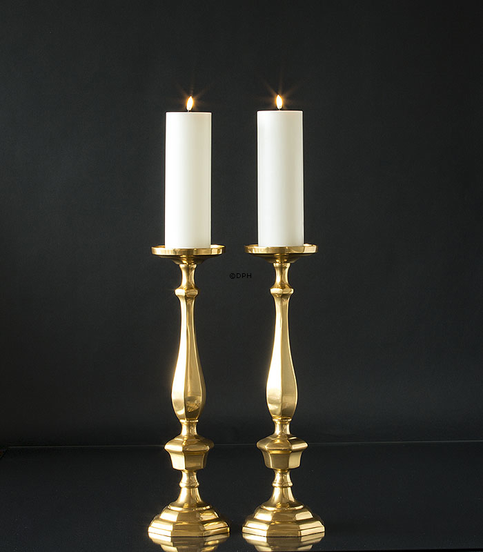 Kerzenhalter Mattes Messingfinish 50 cm, Medium