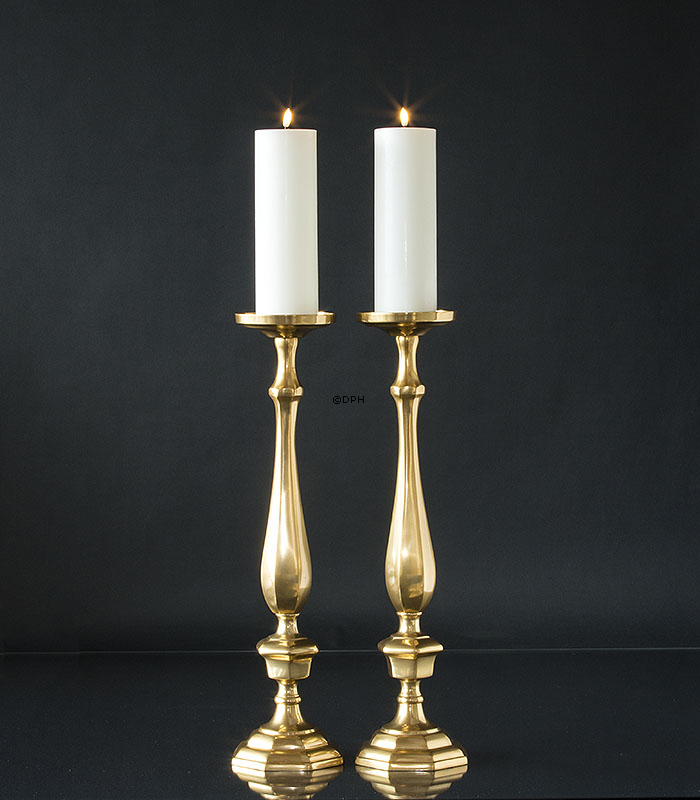 Kerzenhalter Mattes Messingfinish 59 cm, Groß