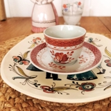 Royal Copenhagen/Aluminia Tranquebar, rot, Espressotasse Nr. 13/2124, Inhalt 0,75 dl Tasse Kop Ø6,5cm