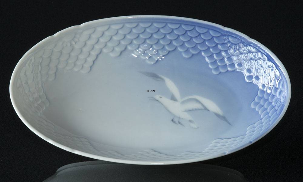 Möwegeschirr ohne Gold, Servierplatte, 23cm, Bing & Gröndahl - Royal Copenhagen