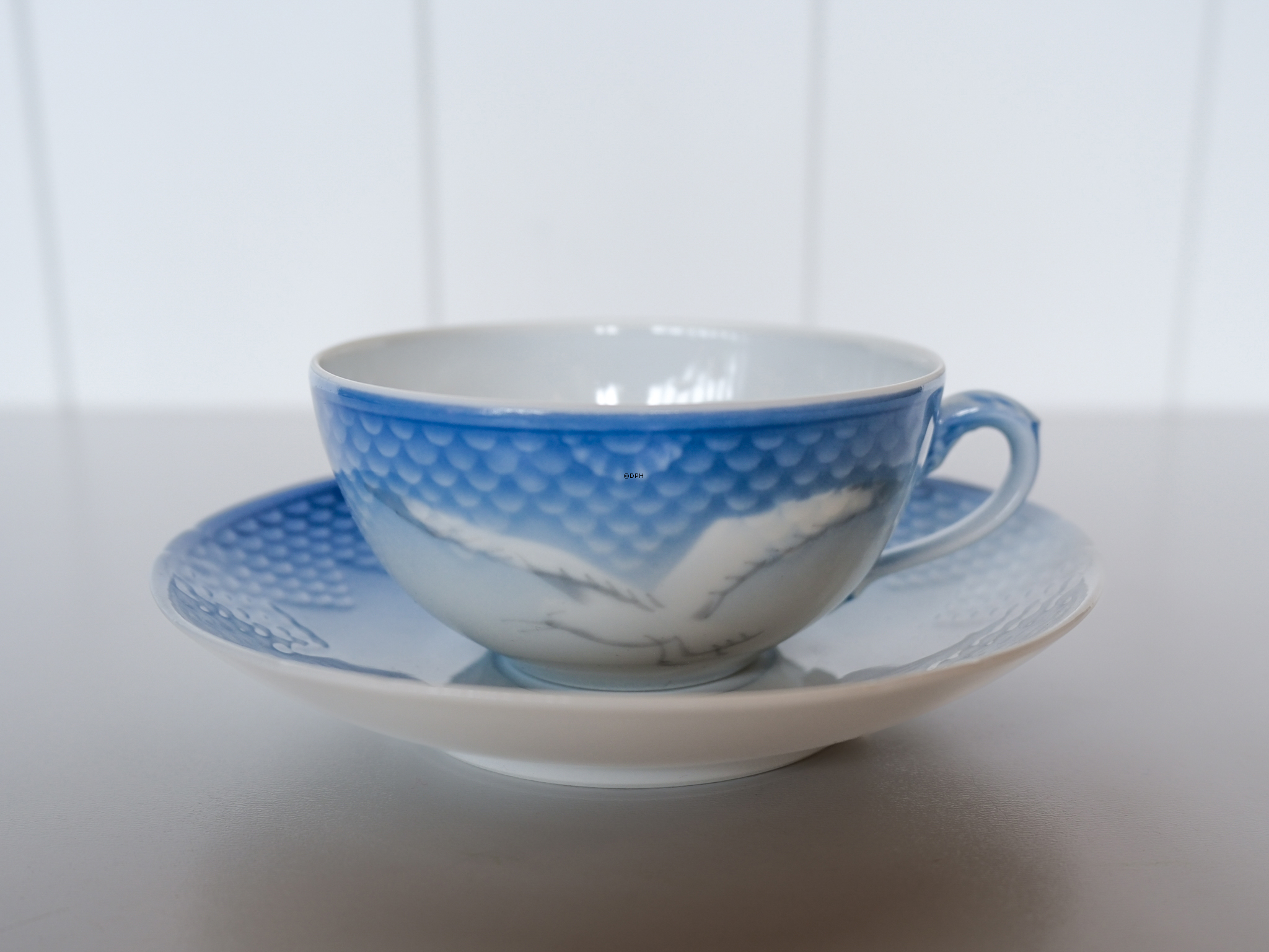 Möwegeschirr OHNE Gold Teetasse und Untertasse Nr. 077 oder 473, mittel, Inhalt 15 cl.