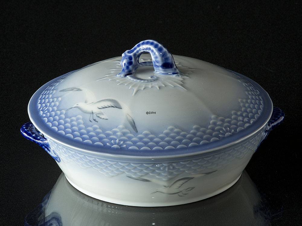 Möwegeschirr ohne Gold Schale mit Deckel Nr. 511, Inhalt 3,5 dl.