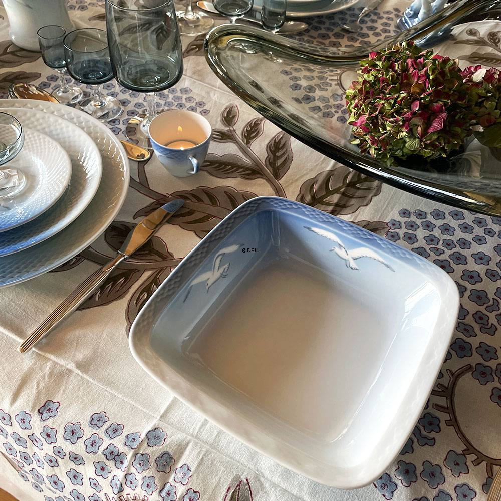 Möwegeschirr ohne Gold, Viereckier Schüssel 20cm Nr. 576 oder 229