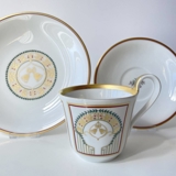 2001 Bing & Gröndahl Weihnachtsbecher mit Dessertteller und Untertasse, Set