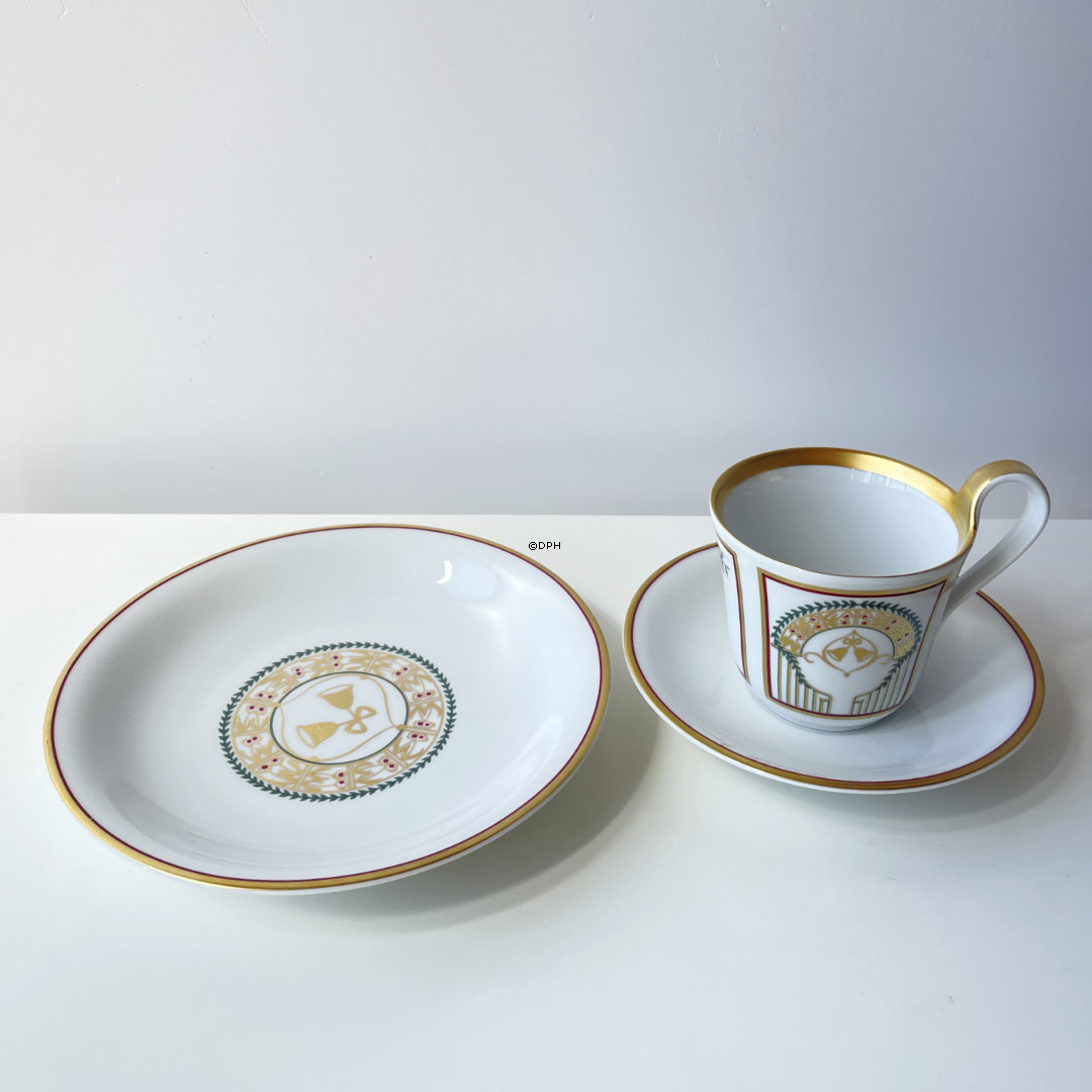 2001 Bing & Gröndahl Weihnachtsbecher mit Dessertteller und Untertasse, Set