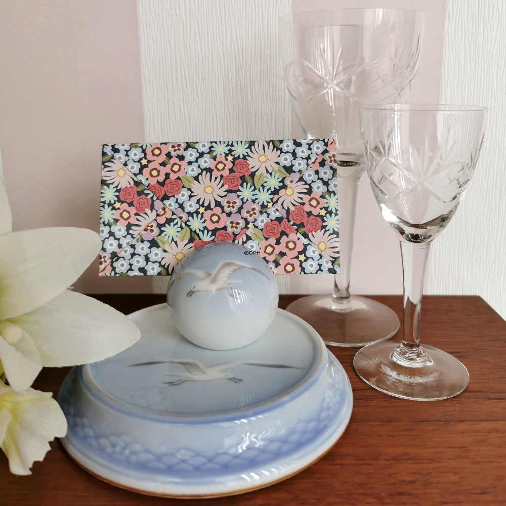 Möwe mit Gold, Flaschenhalter oder Untersetzer/Fuß für Kaffeekanne, Bing & Gröndahl