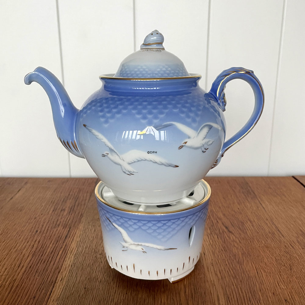 Möwegeschirr mit Gold Teekanne Nr. 135 oder 354, Inhalt 7,5 dl.