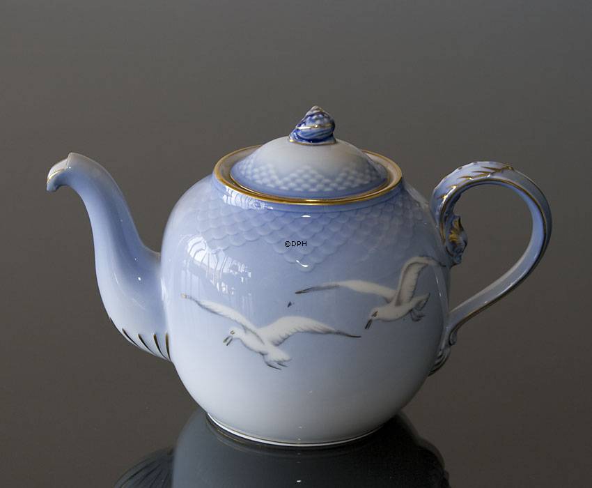 Möwegeschirr mit Gold Teekanne Nr. 141 oder 656, Inhalt 100 cl.