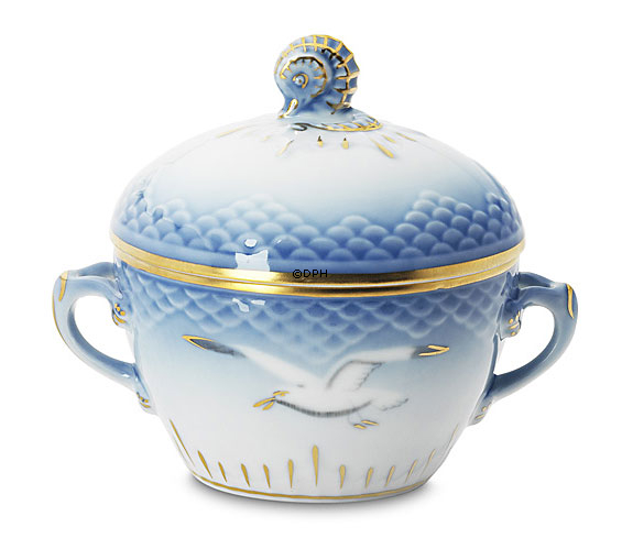 Möwegeschirr mit Gold Zuckerdose Nr. 94A, 156 oder 593, Inhalt 15 cl.