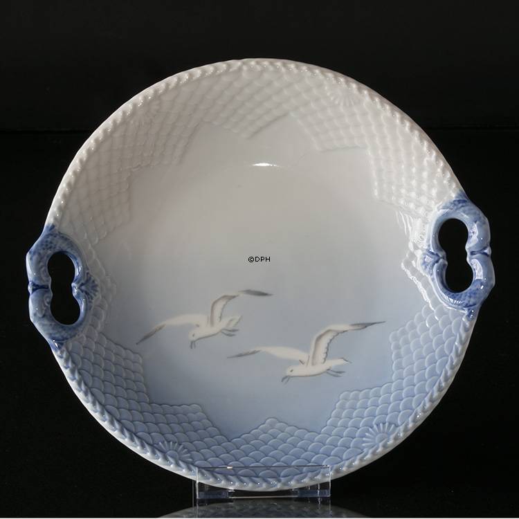 Möwegeschirr ohne Gold, Kuchenplatte, Bing & Gröndahl - Royal Copenhagen 26cm